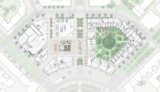 Gewinner / Winner: Benthem Crouwel Architects, Amsterdam · OVA Opočenský Valouch Architekti, Prag | Image: Site plan 1:750 © Benthem Crouwel Architects