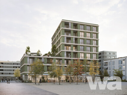 Neubau Wohnen mit Gewerbe Messestadt Riem | Baufeld WA4