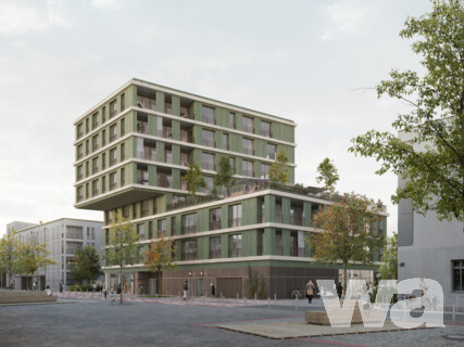 Neubau Wohnen mit Gewerbe Messestadt Riem | Baufeld WA4