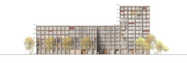 Ansicht Lisa-Fittko-Straße | © CKRS Architekten, Berlin