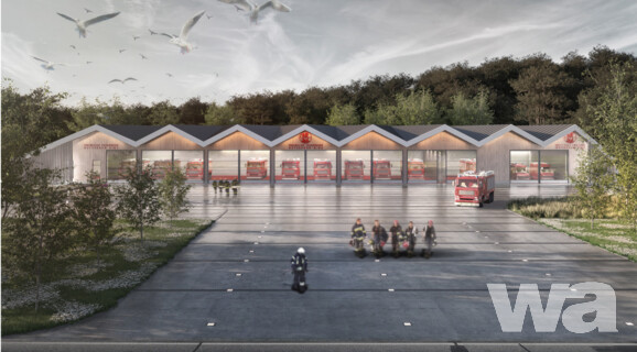Neubau Feuerwehrgebäude mit Zivilschutzlager & Rettungswache (DRK)