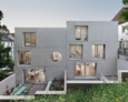 1. Preis: Doppelhaus HS77 in Stuttgart, Deutschland | Architekt:innen: Dennis Mueller, Márcia Nunes, VON M, Stuttgart, Deutschland | Foto: © Zooey Braun /HÄUSER
