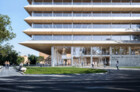 1. Preis / Gewinner: HENN GmbH, Berlin | Visualisierung: Haupteingang © HENN