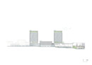 Zuschlag: HENN, Berlin | Ansicht von Norden, Original-Maßstab 1:200 © HENN