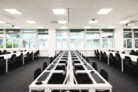 Einrichtung Vorlesungsraum und studentische Arbeitsflächen der Medizinischen Fakultät der Ruhr-Universität Bochum