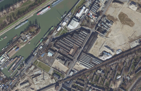 Otto-Langen-Quartier: Verkaufsverfahren mit Qualitätswettbewerb || Luftbild zur Verfügung gestellt von NRW.URBAN