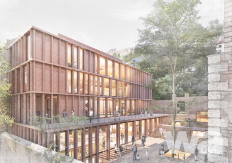 Bibliotheks- und Institutsgebäude der Universität Heidelberg im „Faulen Pelz“