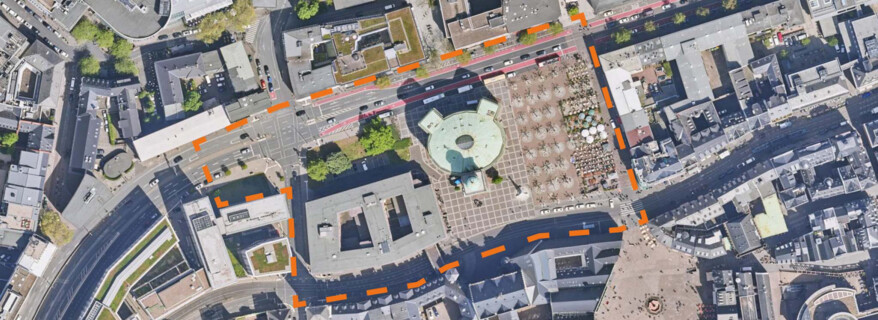 Copyright: Digitales Orthophoto 2023, Geoportal Frankfurt. Planungsgebiet, C4C.