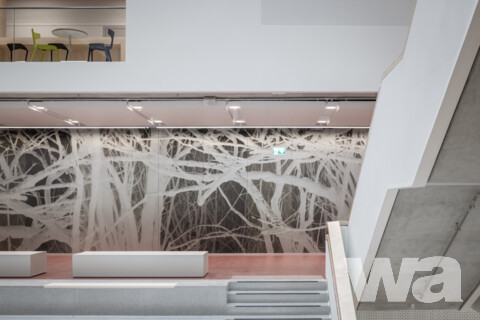 Lehrgebäude mit Dekanat (DeMEdA), Medizinische Fachbibliothek und Forschungsgebäude des Instituts für Theoretische Medizin der Uni Augsburg | © Rainer Taepper Architekturfotografie