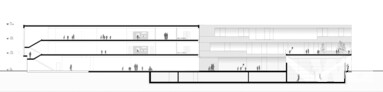 Schnitt - Volksschule Erlaaer Schleife | © Kronaus Mitterer Architekten