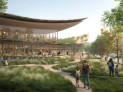 Finalist: Kengo Kuma & Associates, Tokyo, Japan with GGN, Endelman & Associates, Post Oak Preservation Solutions, Art Processors, Buro Happold || Image: Paths connecting through the site and into buildings © Kengo Kuma and Associates and Malcolm Reading Consultants