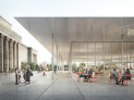 Finalist: Renzo Piano Building Workshop, Genoa, Italy with West 8, Arup || Image: View of the Sculpture Garden and South Pavilion © Renzo Piano Building Workshop and Malcolm Reading Consultants