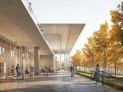 Finalist: Renzo Piano Building Workshop, Genoa, Italy with West 8, Arup || Image: A new covered outdoor area and vantage point over the South Lawn © Renzo Piano Building Workshop and Malcolm Reading Consultants