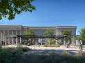 Finalist: Studio Gang, Chicago, Illinois with SCAPE, Atelier Ten, JSA/MIXdesign, Snyder Consultancy, Heritage Consulting Group, Burns & McDonnell, Lam Partners, Altieri, Thornton Tomasetti || Image: The museum’s north side with landscape and pavilions © Studio Gang and Malcolm Reading Consultants