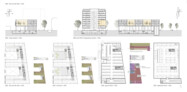 Querschnitt, Längsschnitt, Grundrisse 3. + 4. Obergeschoss | © BAX studio architecture s.l.p.