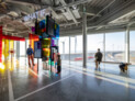 Portlantis, Rotterdam | MVRDV, Rotterdam || The permanent exhibition, designed by Kossmanndejong, is spread over three levels, with each level addressing a different theme. At the centre of the building is a 22-metre-tall atrium that functions as an exhibition space in its own right. Image: © Ossip van Duivenbode