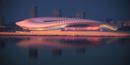 Greater Bay Area Sports Centre, Nansha, China | Zaha Hadid Architects in collaboration with the Guangdong Architectural Design & Research Institute | Render by Atchain