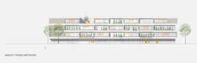 Bildungscampus Willi Resetarits - Ansicht Franklinstraße | © Kronaus Mitterer Architekten ZT GmbH, Wien/Berlin