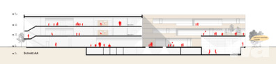 Volksschule Erlaaer Schleife - Schnitt AA | © Kronaus Mitterer Architekten ZT GmbH, Wien/Berlin