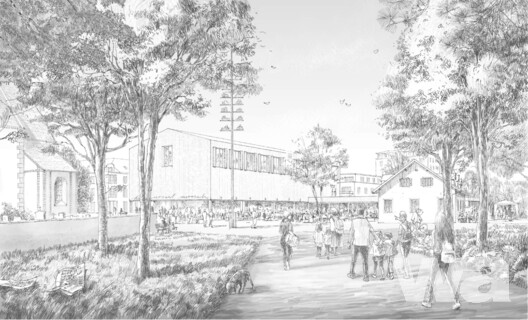 Neuordnung des Moosacher St.-Martins-Platzes mit Neubau Kultursaal und Azubiwohnen
