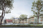 1. Rang / 1. Preis: Naos Architekten AG, Bern | w+s Landschaftsarchitekten AG, Solothurn | Visualisierung: Luce