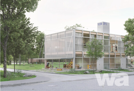 Neubau Stadtteilzentrum Rothenburgsort und Parkfläche am Alexandra-Stieg