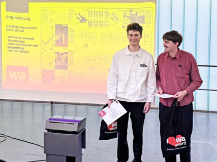 Preisverleihung wa award 2025 - Clemens Fabian Bähr, Felix Luther | © wa wettbewerbe aktuell