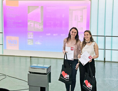 Preisverleihung wa award 2025 - Christina Arnold und Luisa Huber | © wa wettbewerbe aktuell