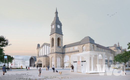 Architektonische Gestaltung der U5 Mitte-Haltestelle Hauptbahnhof Nord