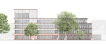 1. Preis Schulz und Schulz Architekten GmbH, Leipzig | r+b landschaft s architektur, Dresden | Ansicht West