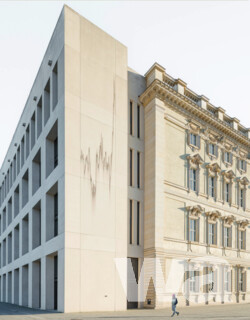 Kunst-am-Bau-Wettbewerb Humboldt Forum – zeitgenössische Fassade am Nordgiebel zum Lustgarten