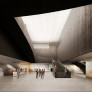 Finalist: City, Sky and Sea || A glass roof filters light into the building’s lobby.