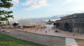 Finalist: Tau || A square also opens up on the Tähtitorninvuori side of the building. The main entrance is located on the opposite side of the building, facing the Market Square.