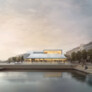 Finalist: Tyrsky || The building’s main entrance opens towards the Market Square. When viewed from the sea, the building’s roof forms wave-like shapes.