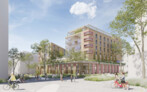 Gewinner Bauträger: Wohnbauvereinigung GFW Gemeinnützige GmbH | Architekturbüro: Sne Veselinovic ZT GmbH | Landschaftsplanung: idealice landschaftsarchitektur ZT