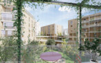 Gewinner Bauträger: Wohnbauvereinigung GFW Gemeinnützige GmbH | Architekturbüro: Sne Veselinovic ZT GmbH | Landschaftsplanung: idealice landschaftsarchitektur ZT
