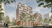 Gewinner Bauträger: Neues Leben reg. Gen.m.b.H. und Schönere Zukunft GmbH | Architekturbüros: g.o.y.a. Ziviltechniker GmbH und wup ZT GmbH | Landschaftsplanung: DnD Landschaftsplanung ZT GmbH