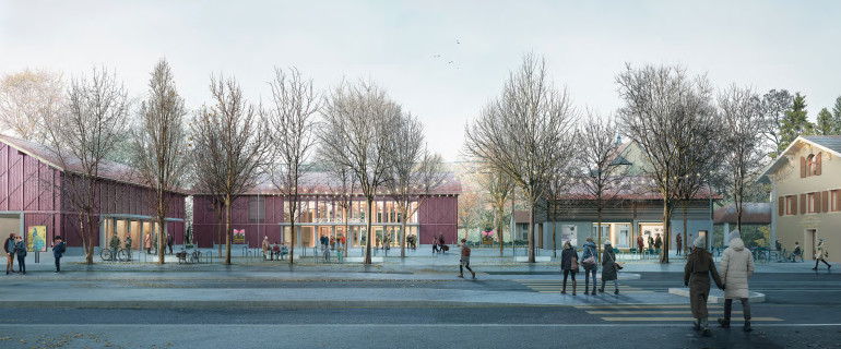Salle polyvalente, pôle culturel et aménagement des espaces extérieurs