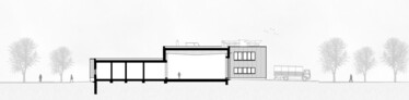 Auszeichnung: Feuerwehrgerätehaus Tübingen-Lustnau | Architektur: Gaus Architekten, Göppingen | Bauherr: Universitätsstadt Tübingen || Schnitt C-C © Gaus Architekten
