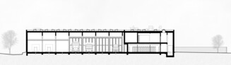 Auszeichnung: Feuerwehrgerätehaus Tübingen-Lustnau | Architektur: Gaus Architekten, Göppingen | Bauherr: Universitätsstadt Tübingen || Schnitt A-A © Gaus Architekten