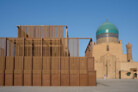 Winning Design of the AlMusalla Prize 2025 at the Bukhara Biennial 2025: EAST Architecture in collaboration with engineers AKT II and artist Rayyane Tabet || Photo: © Sara Saad, courtesy of the Diriyah Biennale Foundation
