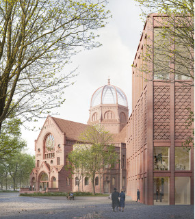 Wiederaufbau der Bornplatzsynagoge am Joseph-Carlebach-Platz