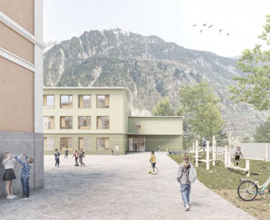 Construction du centre scolaire d'Evionnaz-Collonges