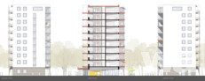 Ansicht West-Ost Querschnitt | © ppp architekten + stadtplaner gmbH 