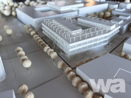 Neubau des Hörsaalzentrums der Universität Hamburg  in der Science City Hamburg Bahrenfeld