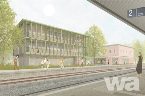 Neubau eines multifunktionalen Gebäudes und Aktivierung des Bahnhofsareals