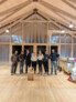Team-Foto von links nach rechts: Oliver Betha (Bauleitung, Mitarbeiter am fatuk, RPTU), Moritz Kaufmann (Architekturstudent, TU Wien), Alexander Feigl (Architekturstudent, TU Wien), Ameli Dammann (Architekturstudentin, TU München),  Alexandra Kasper (Architekturstudentin, TU München), Pascal Richter (Organisation, Bauhilfe, Mitarbeiter am fatuk, RPTU), Nicolas Treitz (Organisation, Bauhilfe, Mitarbeiter am fatuk, RPTU), nicht abgebildet: Adrian Espen (Bauhilfe, Mitarbeiter am fatuk, RPTU) | Foto: © fatuk, RPTU