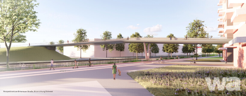 Brücke Birkenauer Straße, Verbindung Columbus – FRANKLIN Mitte