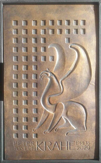 Plakette des Peter Joseph Krahe-Preises, gestaltet durch den Künstler Bodo Kampmann. © Stadt Braunschweig