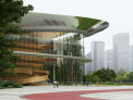 Gewinner / Winner: Zaha Hadid Architects, London || Image: Library of the Qiantang Bay Cultural District | Render by Proloog
